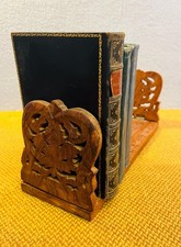 Vintage wooden book rack hand - book,