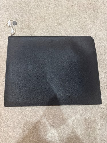 Dunhill black leather zipped - dunhill,