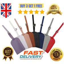 Leather Suitcase Luggage Tags High Quality Id Card Name Label Baggage Travel UK