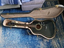 Vintage 1988 Fender Gemini iii acoustic guitar, hardcase, guitar stand, + strap