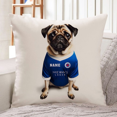 Glasgow pug cushion - pug,