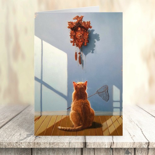 Lunchtime funny cat art - cat,