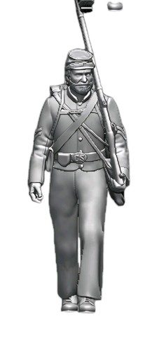 Marching confederate soldier
