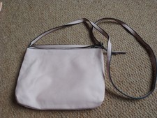 F&F coral colour pu shoulder across body adjustable strap bag vgc