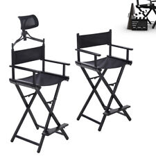 Folding Portable Professional Tall Makeup Artist Directors Chair 300lbs Capacity