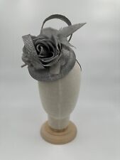 Silver Grey Lurex Hatinator Pillbox Hat Fascinator Wedding Ascot Races Occasion