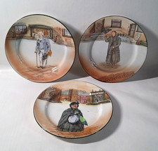 Vintage Royal Doulton Charles Dickens Series 7.5" Side Plates x 3