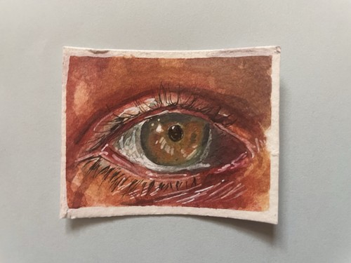 Original minature watercolour - original,