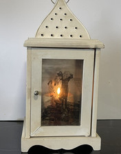 Large Rustic Wooden Lantern Candle Holder Vintage Handmade In India