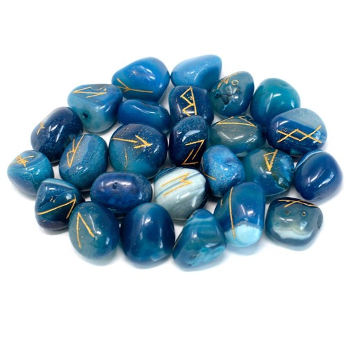 Runes stone set pouch - stone, in