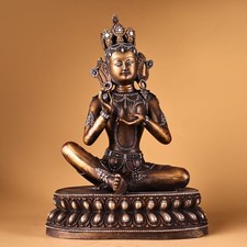 Pure copper Tibetan Green Tara statue