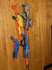 Lot Of 3 Big Nerf Guns And 1 X