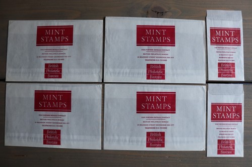 Six old unused british - unused,