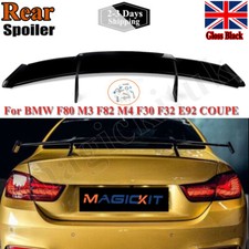 FOR BMW F80 M3 F82 M4 F30 F32 E92 COUPE REAR BOOT TRUNK SPOILER WING GLOSS BLACK
