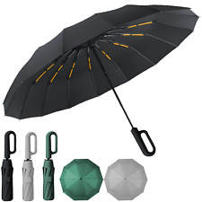 Umbrella 30 Ribs Windproof Strong 105cm Reinforced Automatic folding Umbrella UK
