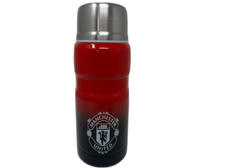 MANCHESTER UNITED GRADIENT FLASK WATER BOTTLE WITH SPOON Official Licensed