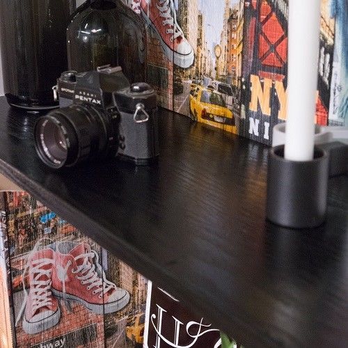 67cm wide black ash wood - 67cm,