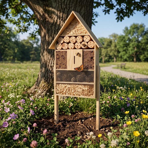 Wooden insect hotel natural - insect,