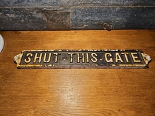 Antique Cast Iron Railway Sign