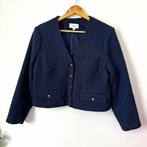 Marks spencer navy boucle - marks, &