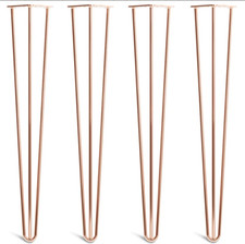 Copper Hairpin Legs - Set of 4 - 71cm - Dining table / Desk Height - New 