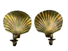 Brass Clam Shell Candle Wall