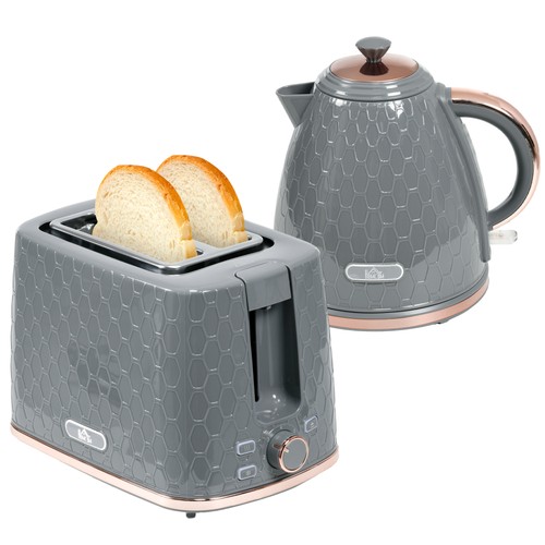 Homcom kettle and toaster set - kettle,