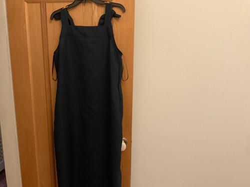 Jaeger maxi dress navy linen - jaeger,