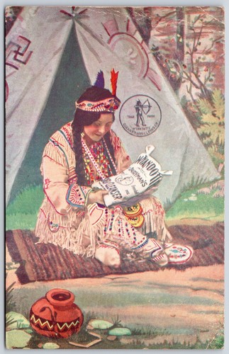 Postcard advertising wyandotte - postcard,