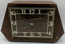 Vintage unusual Foreign Chiming wind up Mantle Clock untested brass inners ⭐⭐⭐⭐⭐