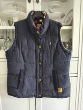 Joules Blue Padded Gilet Bodywarmer /Full Zip/Pockets Size 14....Nice Condition!