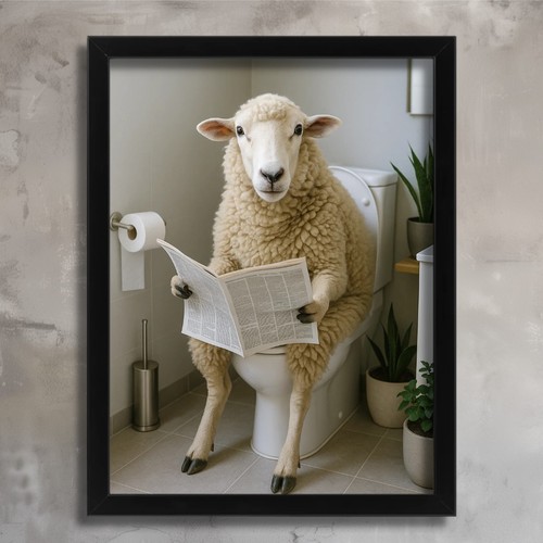 Sheep bathroom wall art - bathroom,