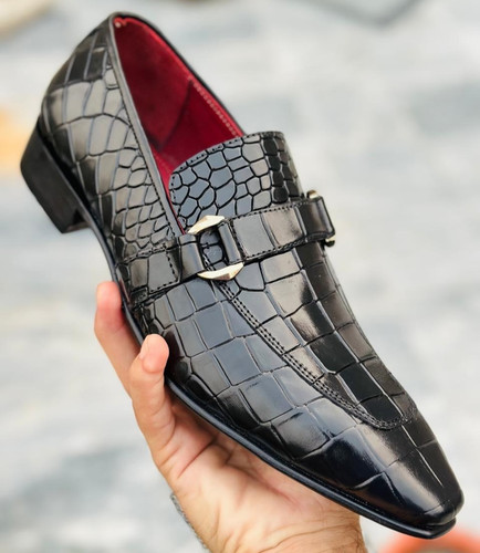 Handmade men black crocodile - handmade,