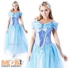 Princess Cinderella Ladies Fancy Dress Disney Live Action Adults Costume Outfit