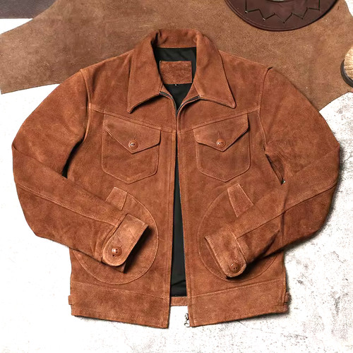 Mens brown suede leather - mens,