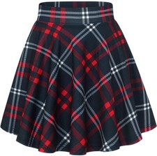 DRESSTELLS Womens Plaid Black