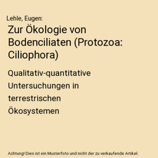 Zur Ökologie von