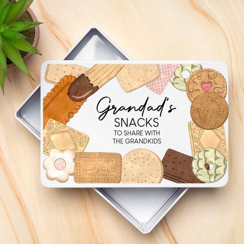 Personalised biscuits white - personalised,