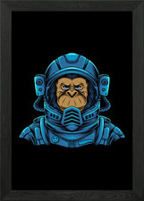 Monkey in Space Framed Wall