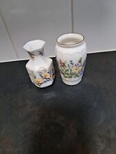 Ainsley China Wild Tudor And Just Orchid Small Vases.