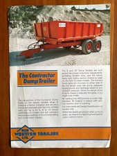 Ken Wootton Trailers The Contractor Dump Trailer Brochure / Leaflet