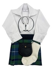 Douglas Ancient Tartan Baby Adjustable Kilt Outfit, Hose, Sporran 0-24 Months