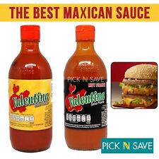 Valentina Salsa Red & Black Label Mexican Hot & Extra Hot Sauce [2 Pack x 370ml]