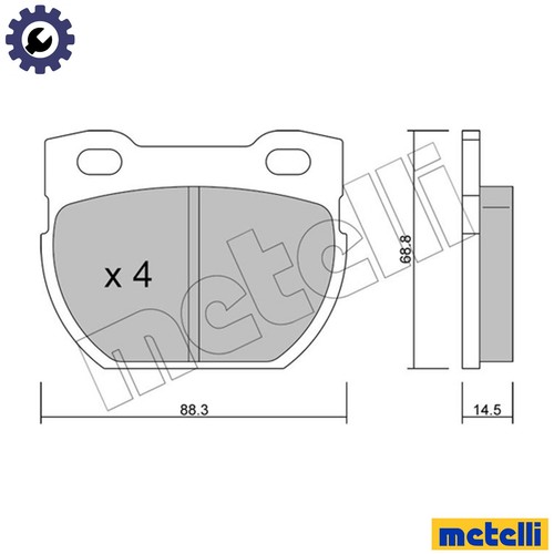 Brake pad set - pad,