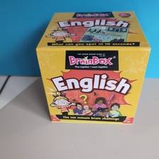 BrainBox English Card Game Ages 7+ 1 Or More Players 10 Minutes challenge.