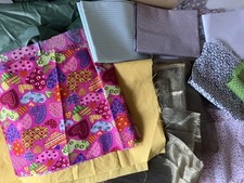 £9.49, Job Lot Assorted Plain / Printed Fabric Material Crafts Sewing