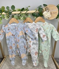 NEXT Baby Girls Set Of 3 Preloved Floral Sleepsuits Upto 3 Month
