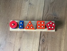 WOODEN STACKING/SORTING SHAPES TOY