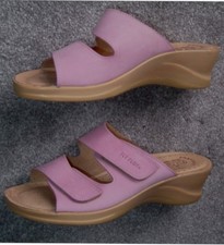 LADIES pink suede mule  UK