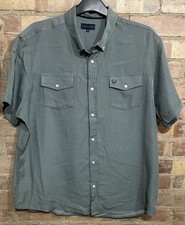 Lincoln Short Sleeve Shirt Size XL 52” Green 100% Polyester Logo